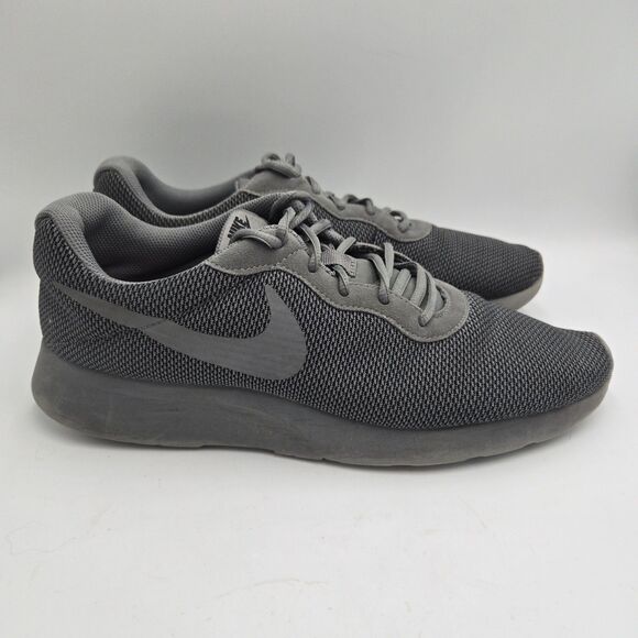 Nike Tanjun Mens Athletic Sneakers Size 10.5 Cool Grey Mesh Style 844887 Running - Picture 1 of 9